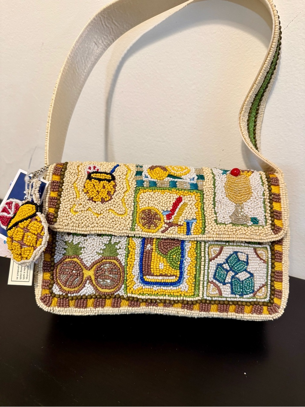 Tropical Cocktail Beaded Shoulder Bag - NEW RELEASE